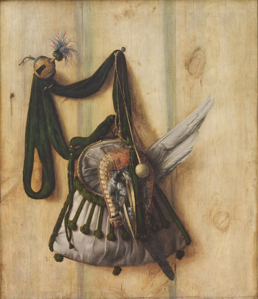 Trompe l'Oeil with Falconer's Bag and other Equipment for Falconry
