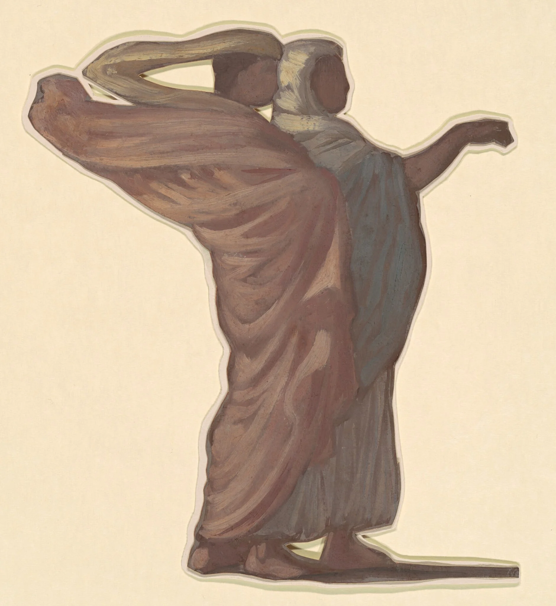 Study for "Greek Girls Bathing", by Elihu Vedder, oil, 1872