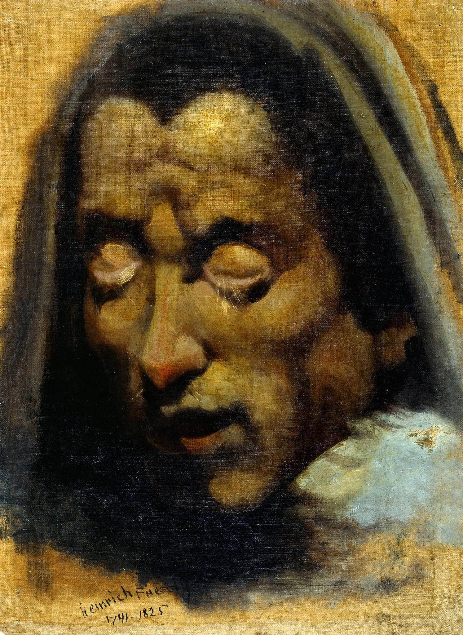 Head of a Damned Soul from Dante's "Inferno," (verso)