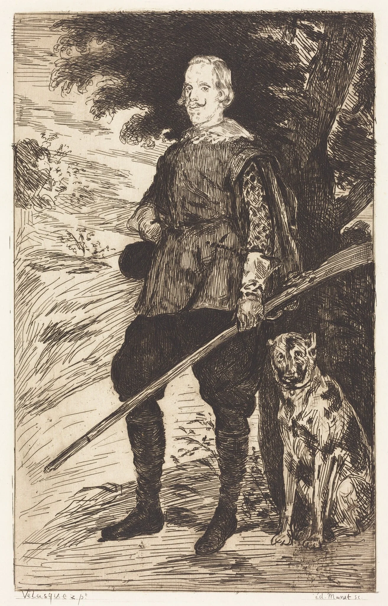 Philip IV (Philippe IV), by Edouard Manet, ink, 1862