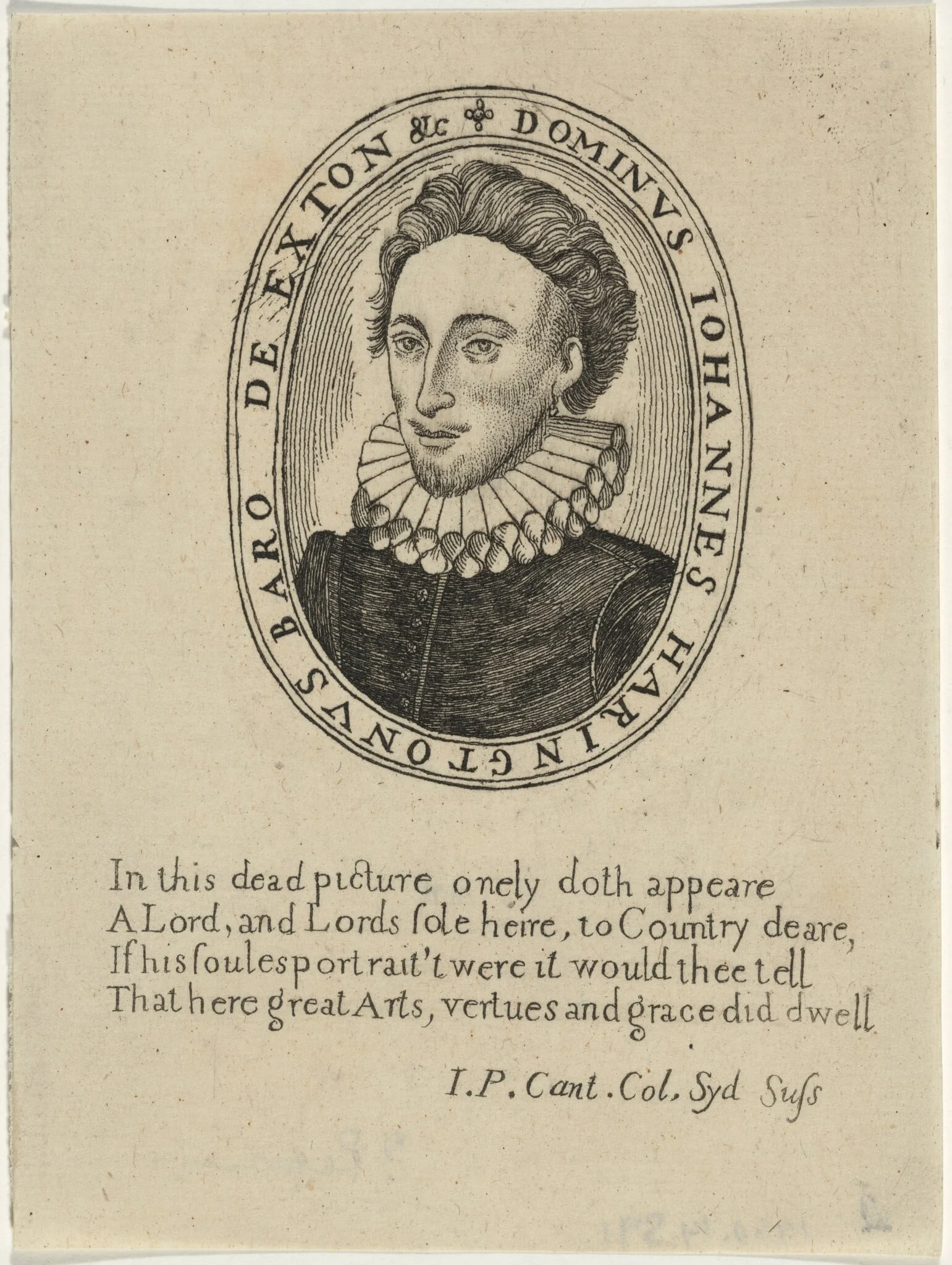 John, Lord Harrington of Exton, by Unknown 19th Century, ink, 1850