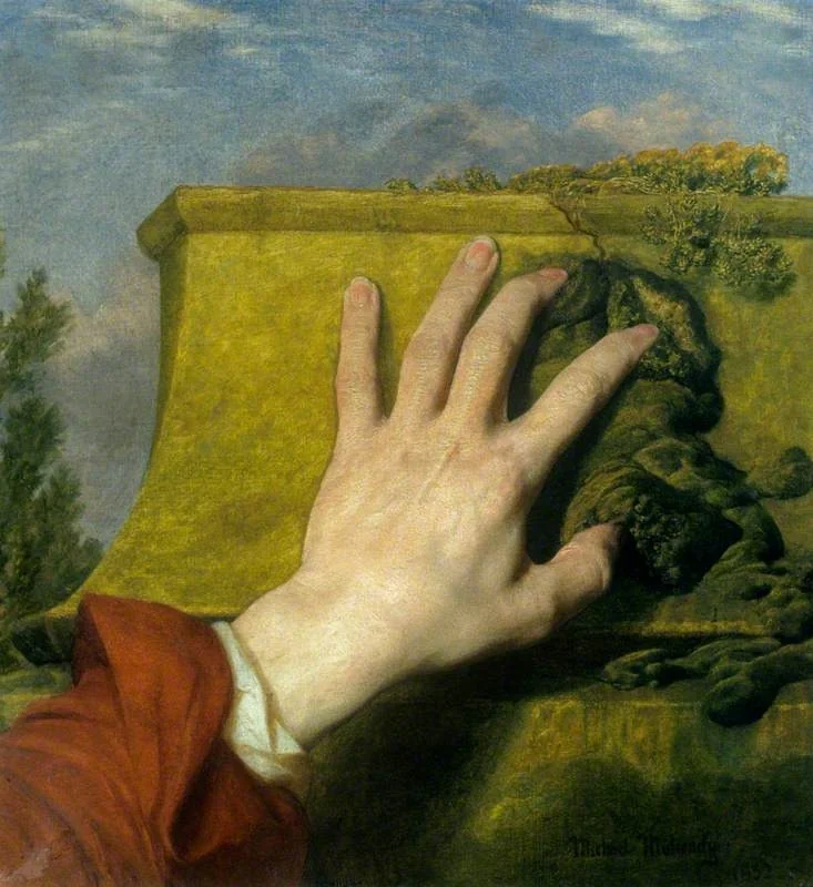 Study of a Hand against a Wall, by Michael Mulready, oil, 1852