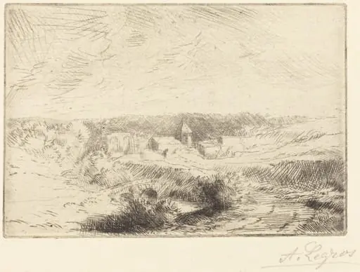 Village of Wimille, near Boulogne  (Village de Wimille, pres Boulogne)