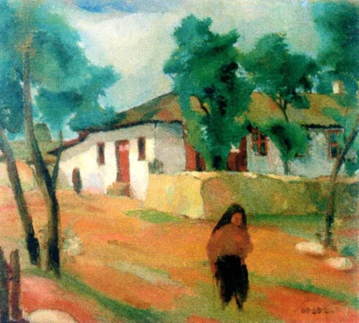 Peisaj dobrogean (Uliță la Tuzla), by Francisc Șirato, 1925