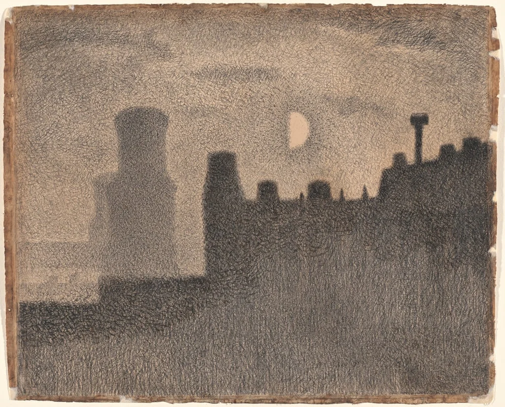 Untitled, by Albert Dubois-Pillet, charcoal, 1888