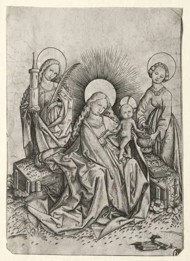 Madonna and Child in a Garden between St. Barbara and st. Dorothy