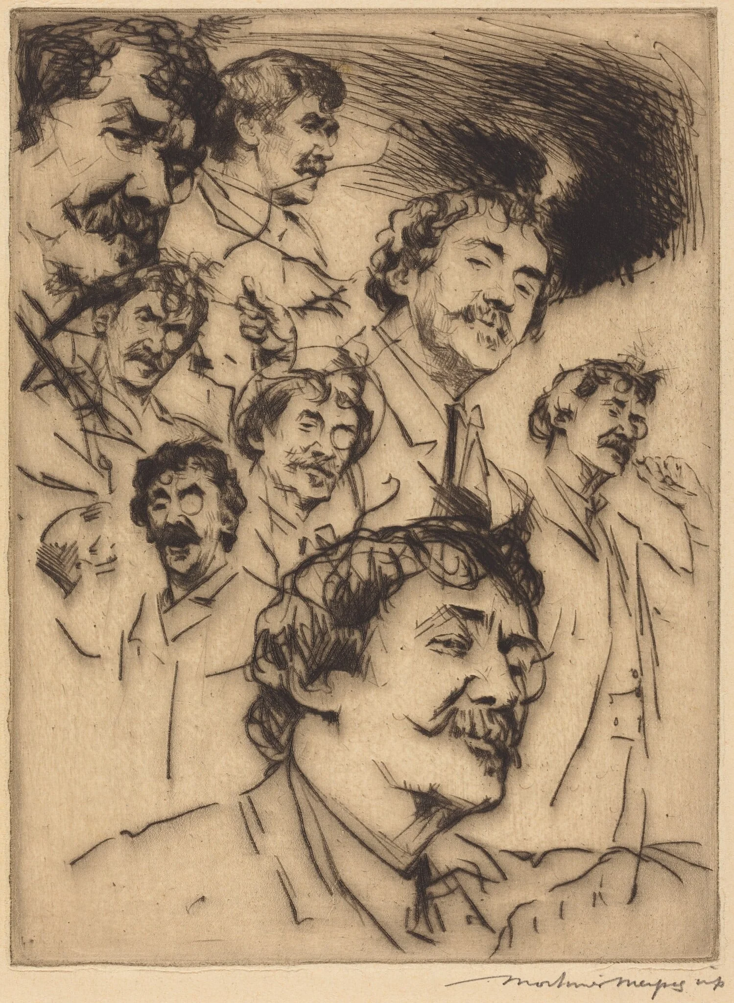 Whistler No. 4, by Mortimer Menpes, ink, 1885