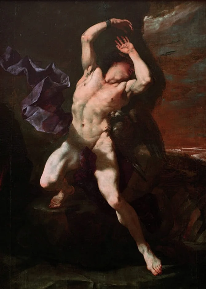Prometheus, by Luca Giordano, oil, 1660