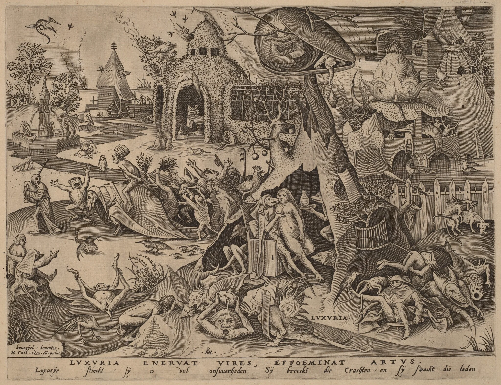 Lust, by Pieter van der Heyden, ink, 1558