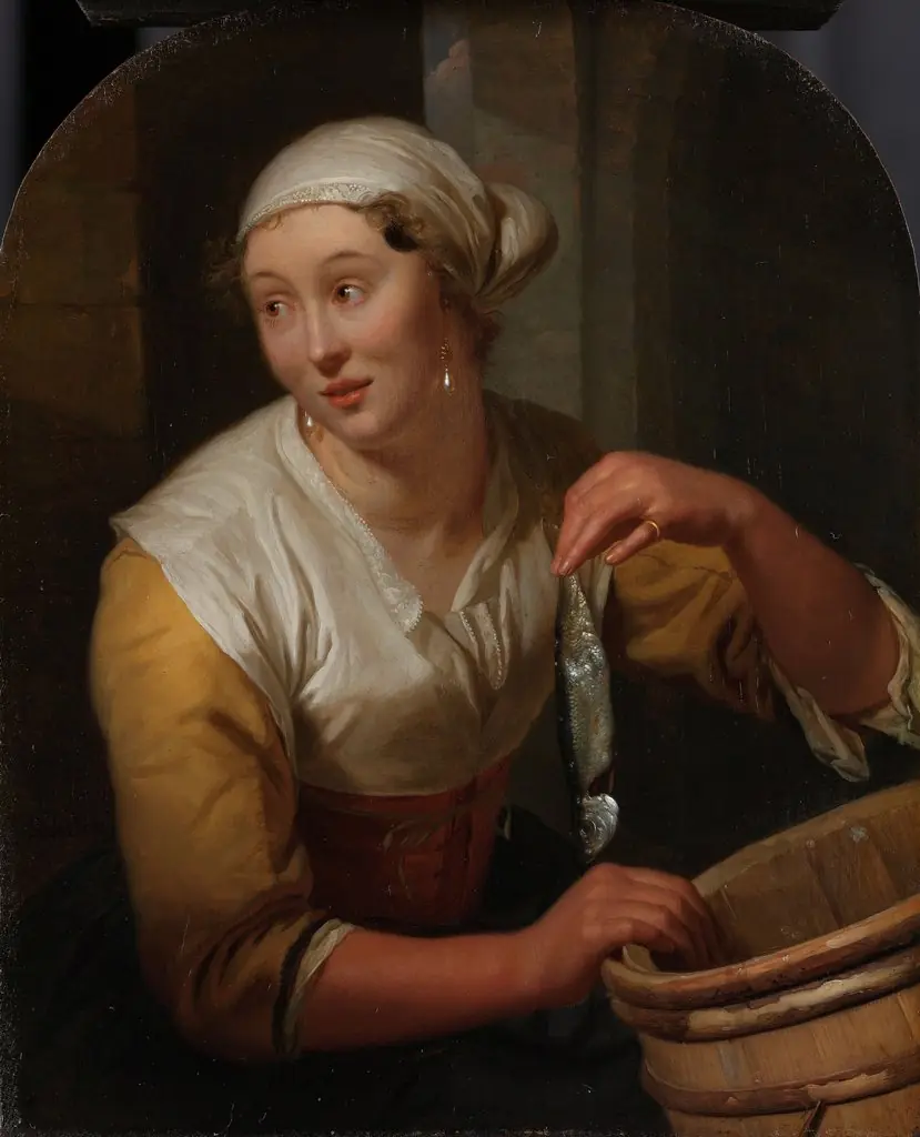Woman selling herring