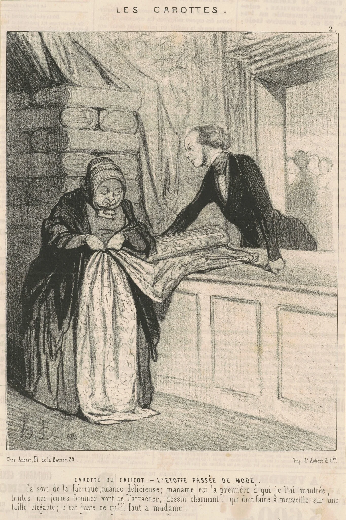 Carotte du calicot, by Honoré Daumier, ink, 1844