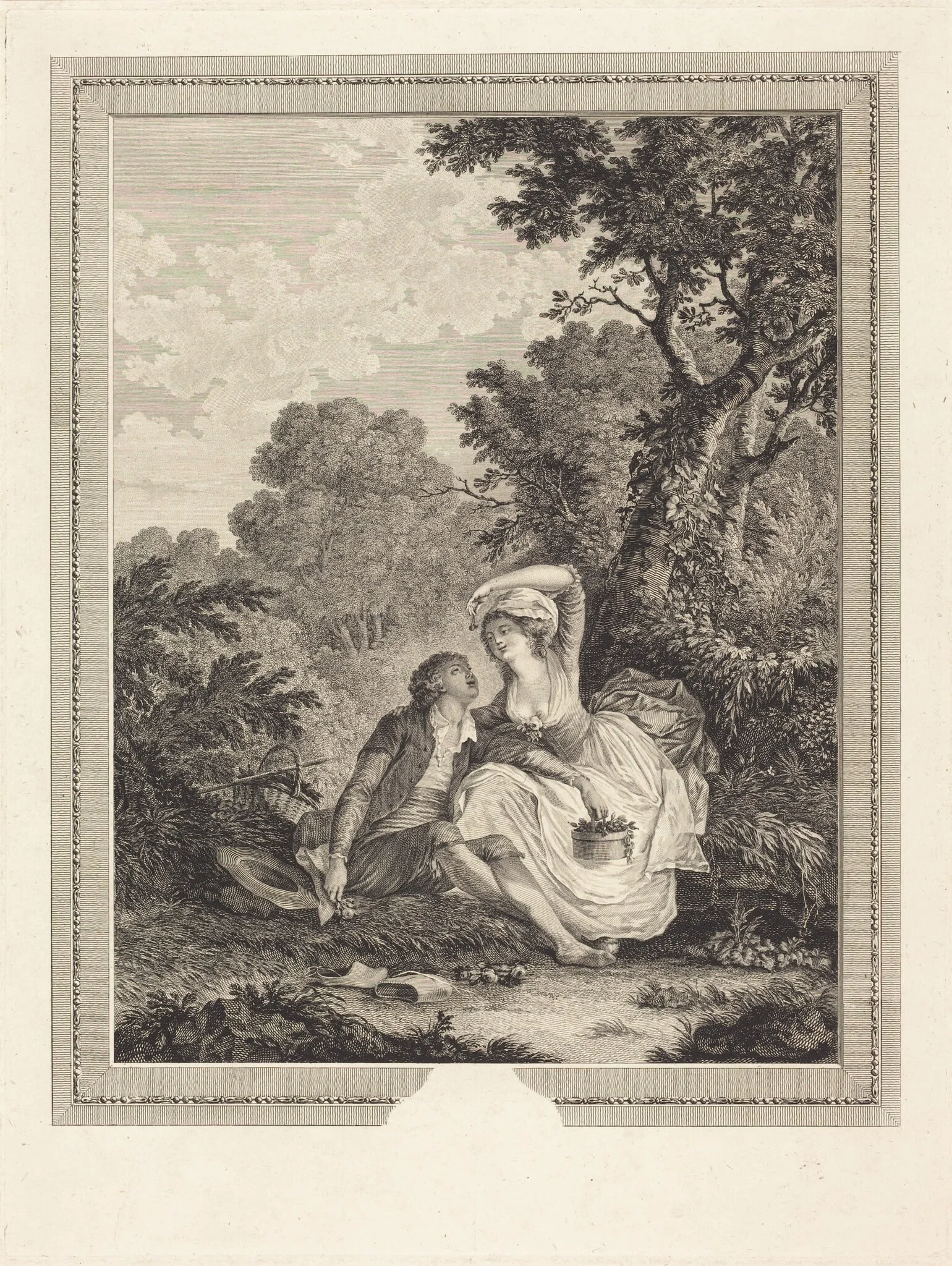Les sabots, by Jacques Couché, ink, 1784