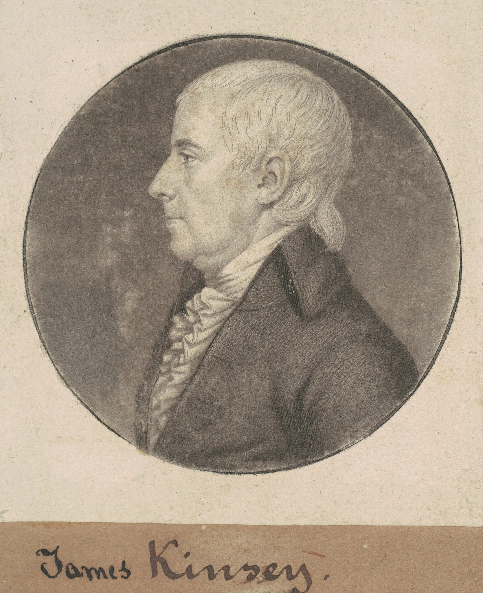 James Kinsey, by Charles Balthazar Julien Févret de Saint-Mémin, ink, 1807