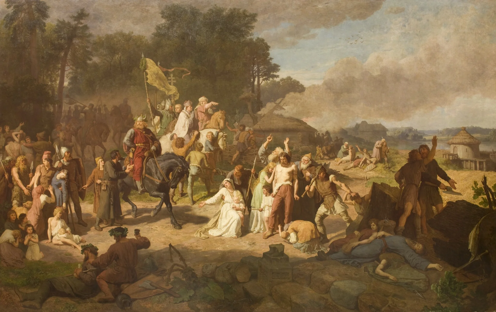 Opłakane apostolstwo, by Wojciech Gerson, oil, 1866