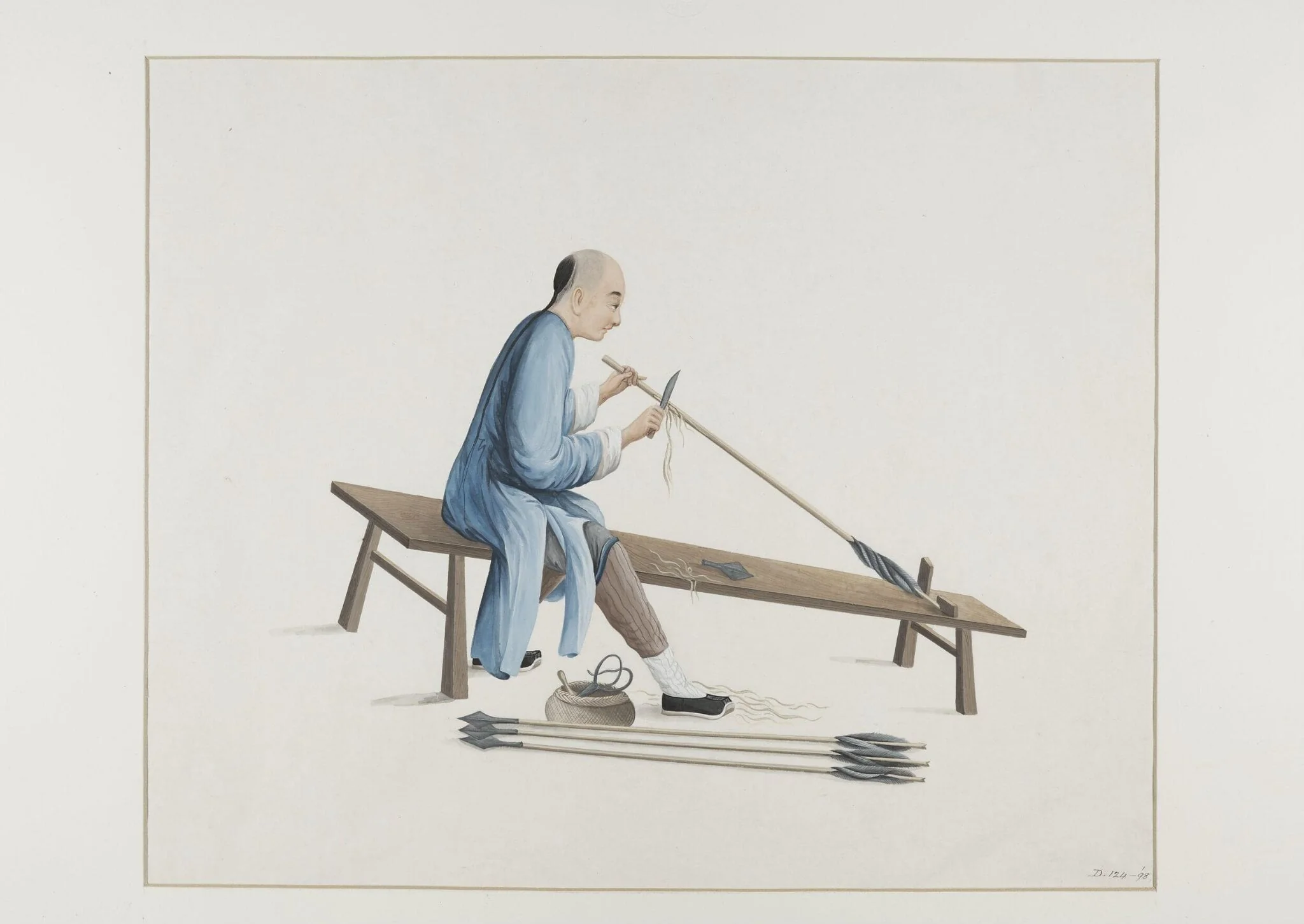 An Arrow Smith, by Puqua, paint, 1790