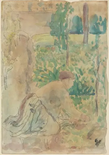 Woman Working in a Garden