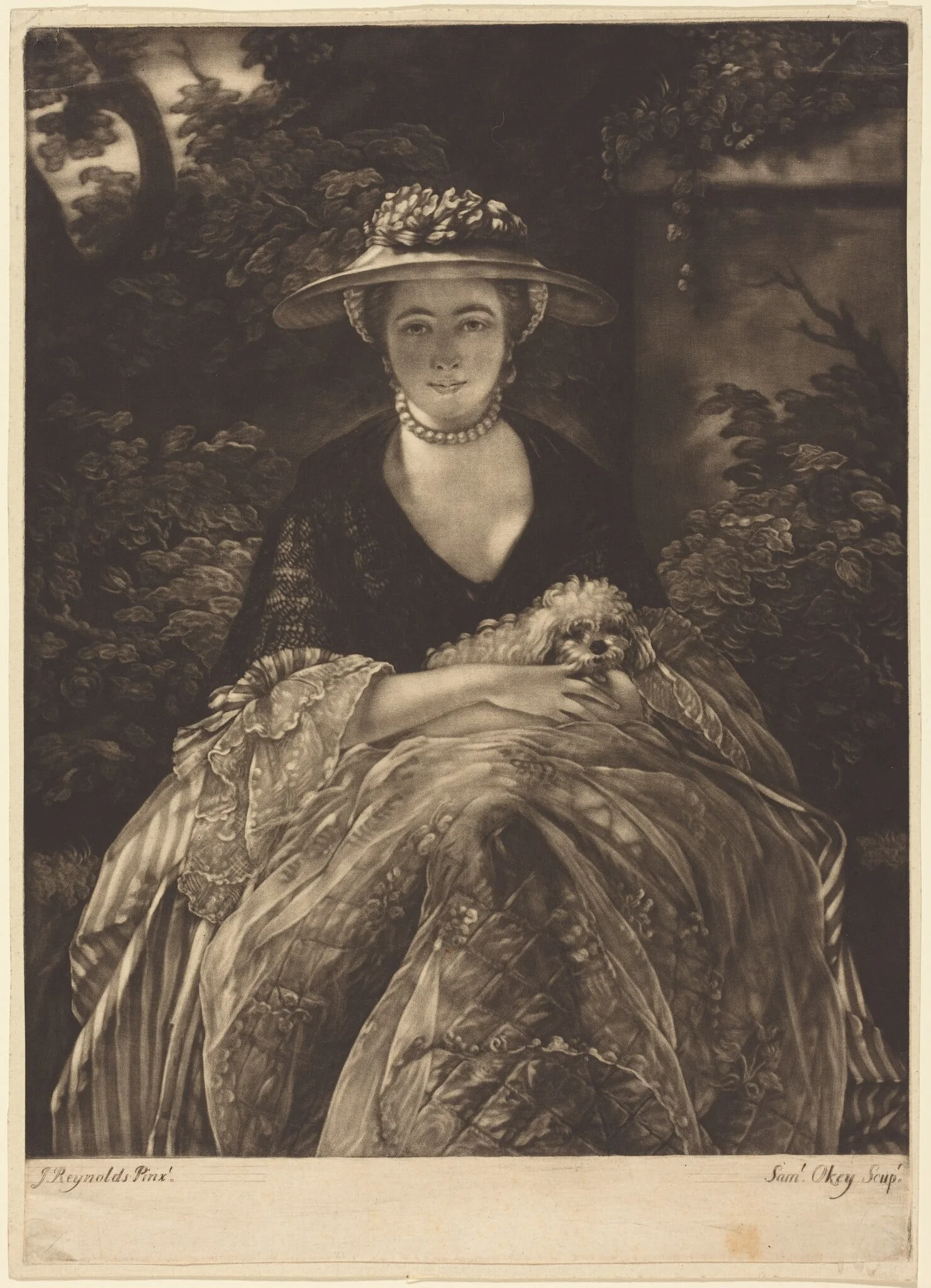 Miss Nelly O'Brien, by Samuel Okey, ink, 1771