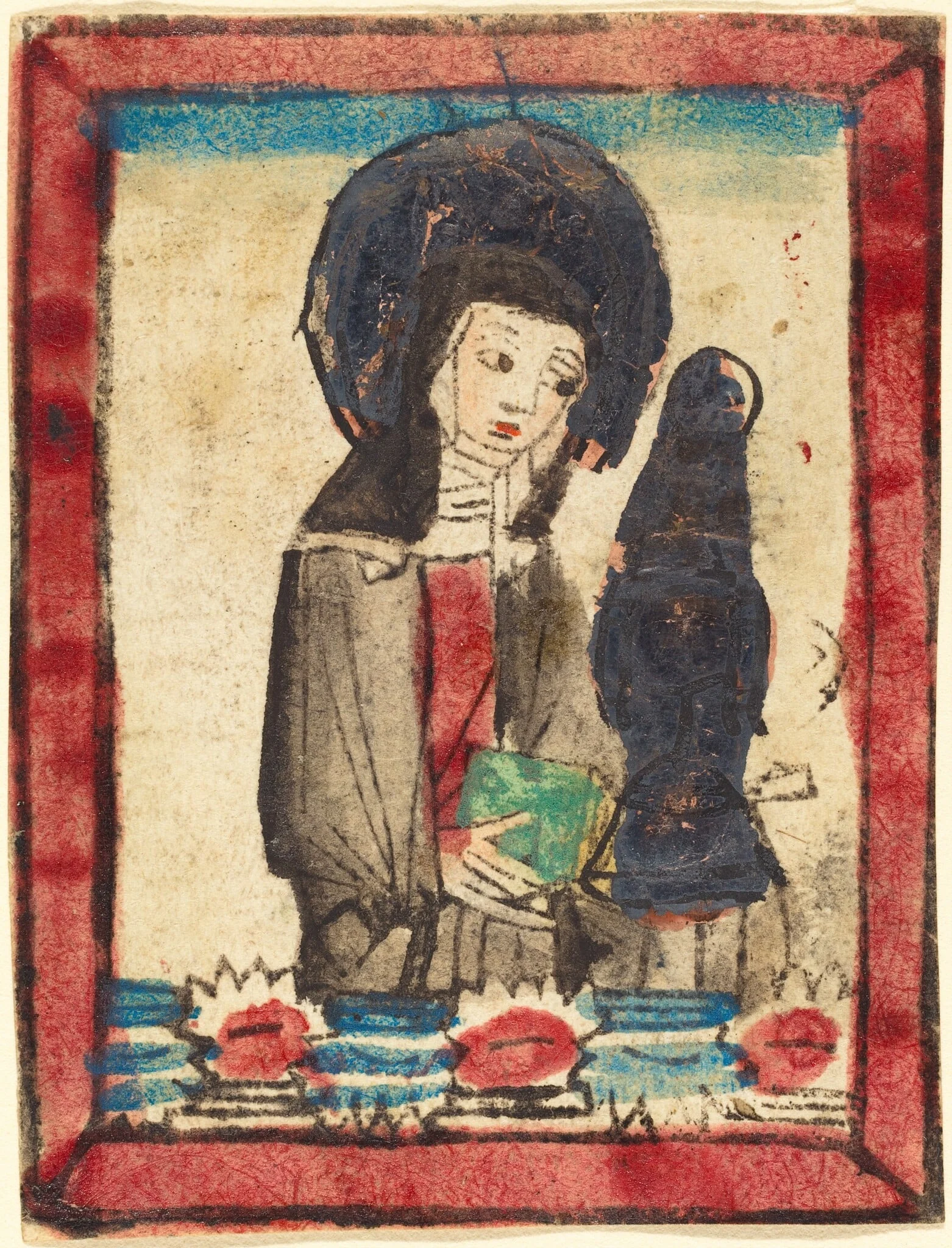 Saint Clare of Assisi, by German 15th Century, ink, 1460