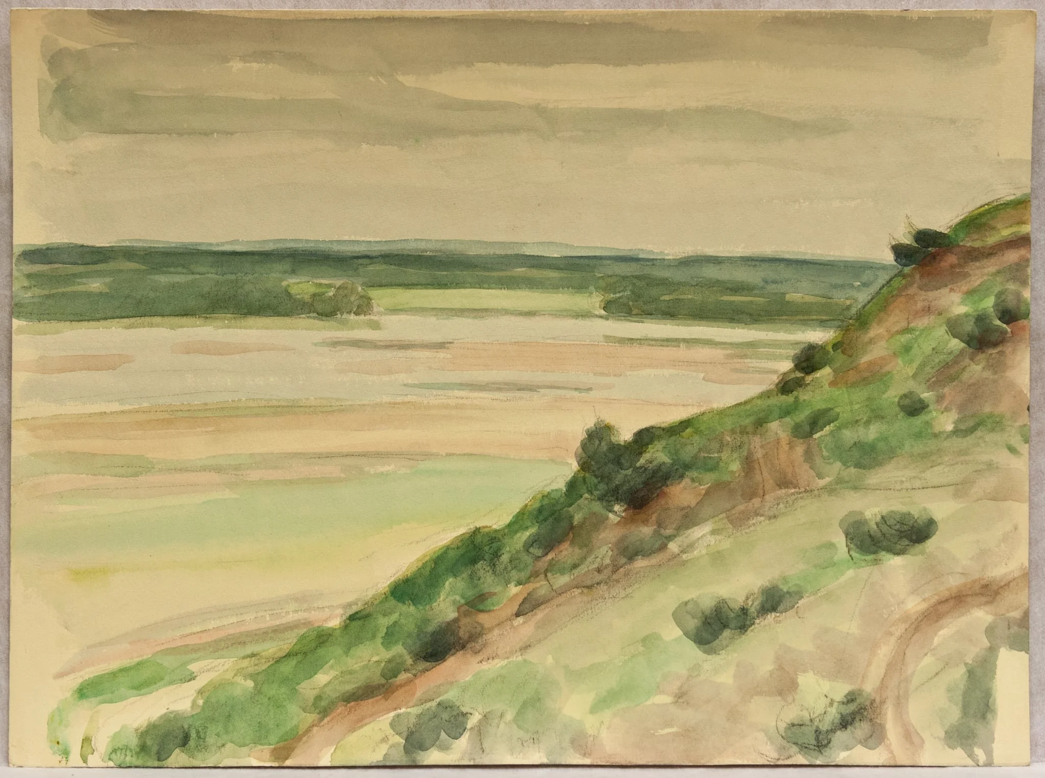 Peisaj cu râu, by Rodica Maniu, 1950