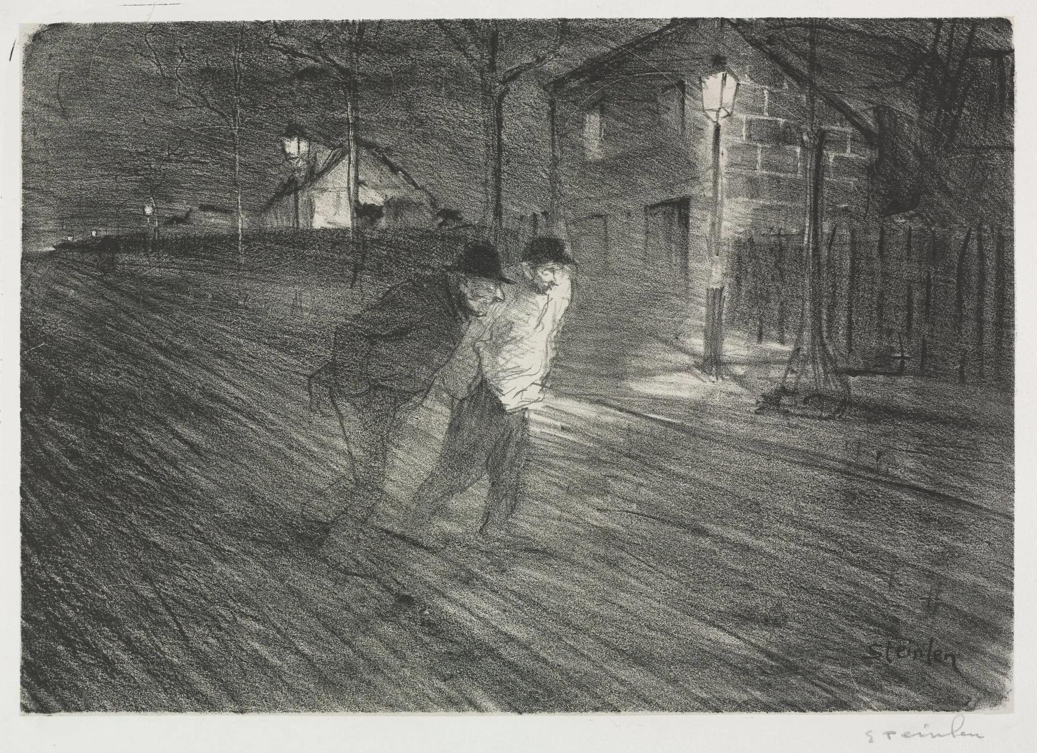 La Rue Coulaincourt, by Théophile Alexandre Steinlen, 1896