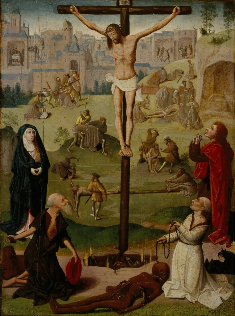 The Crucifixion with St Jerome and St Dominic and Scenes from the Passion