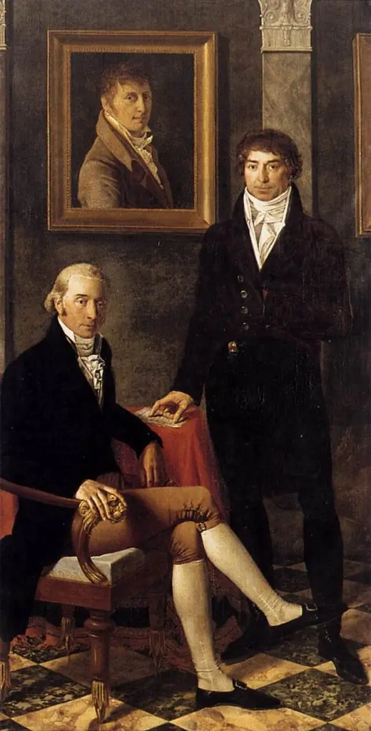 Friendship portrait of the artists François Wynckelman, François van der Donckt and Joseph Odevaere