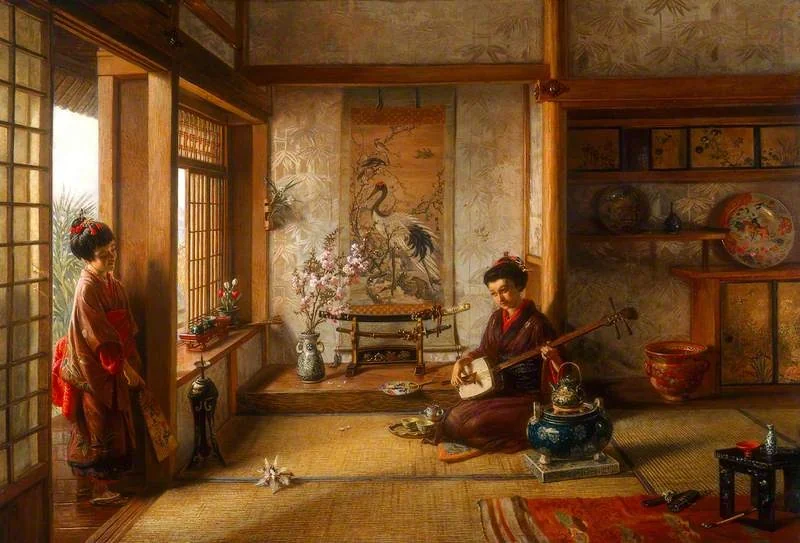 The Stray Shuttlecock, by Frank Dillon, oil, 1890
