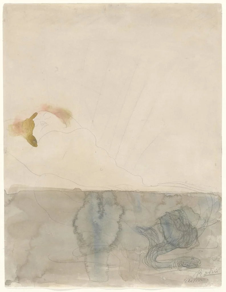 Untitled, by Auguste Rodin, watercolor, 1902