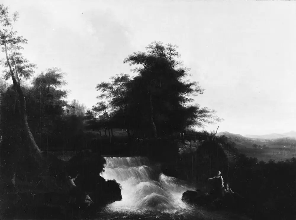 Landscape with Waterfall
