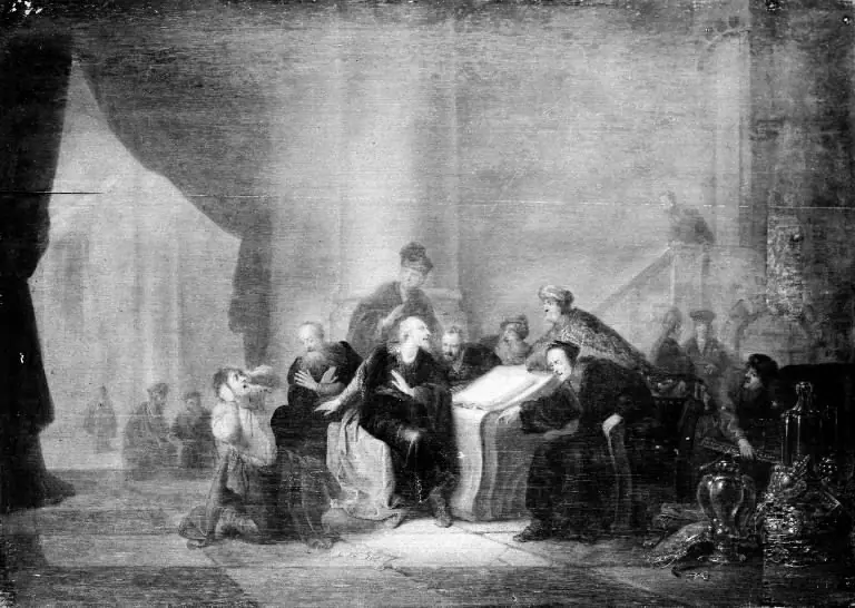 Judas Casts down the Pieces of Silver in the Temple