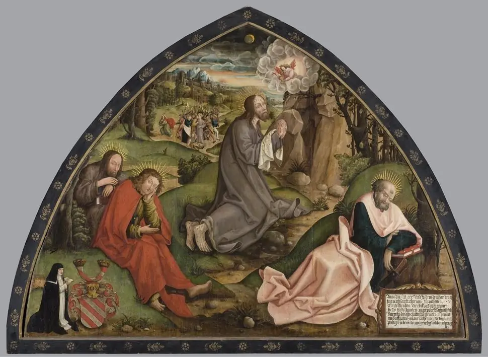 Christ on Mount Olive with donor Agnes von Burgau