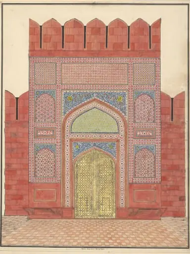Front elevation of Amar Singh's Gate, Agra Fort.