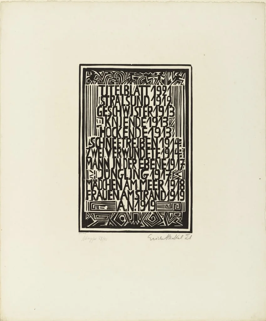 Untitled, by Erich Heckel, ink, 1921