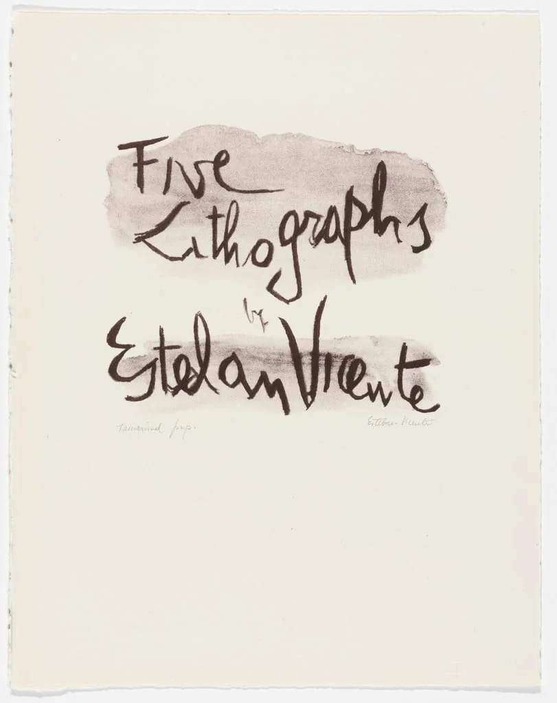 Untitled, by Esteban Vicente, ink, 1962