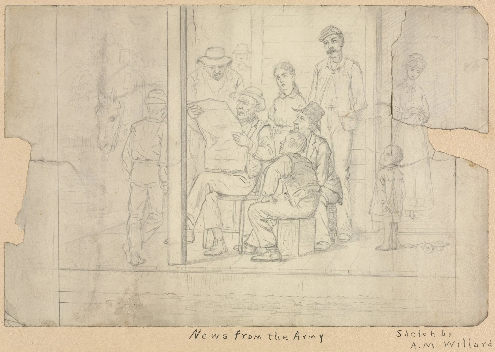 Sketch - News from the Army, by Archibald Willard, 1804