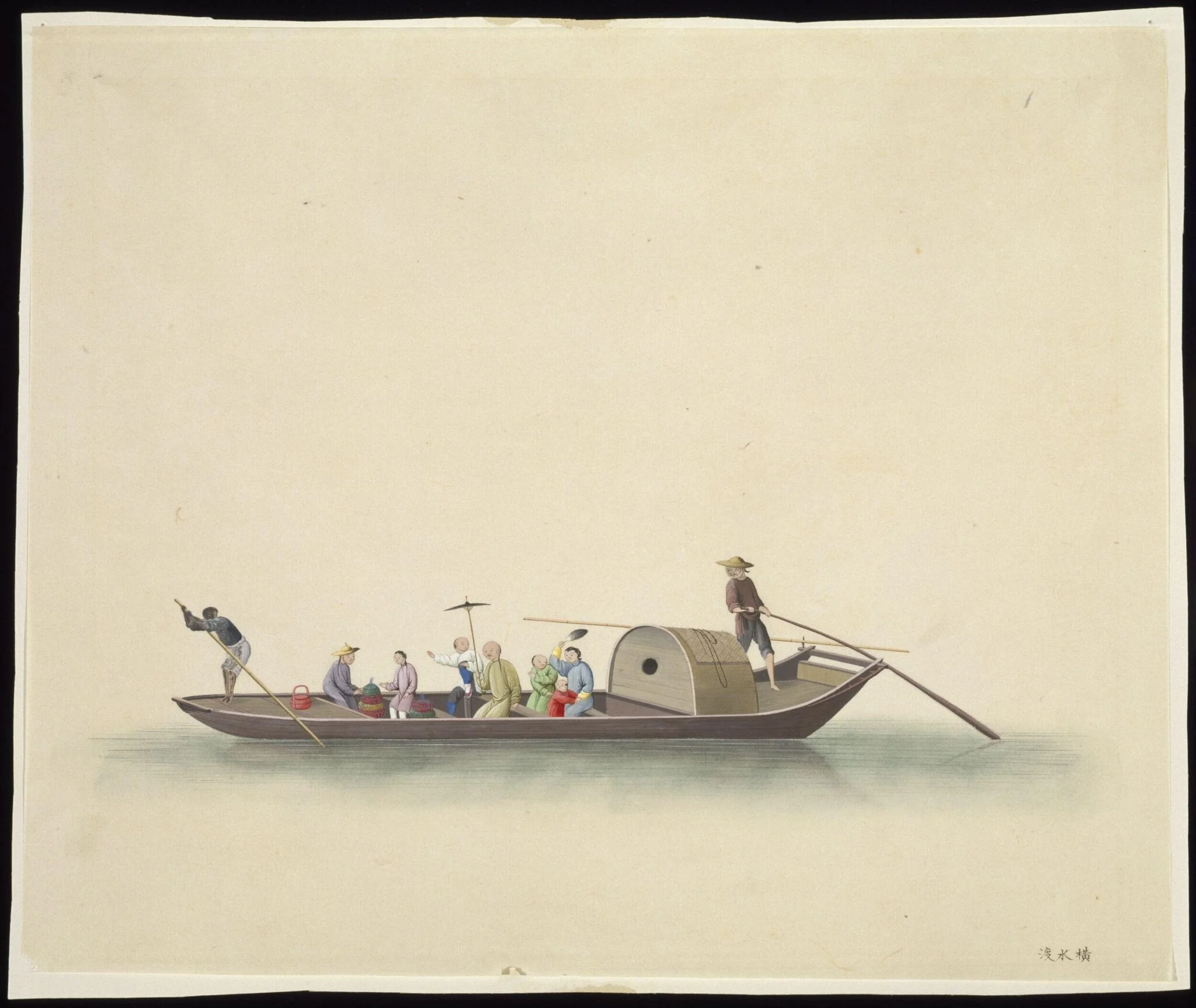 Cross-Water Ferry, by Unknown, paint, 1810