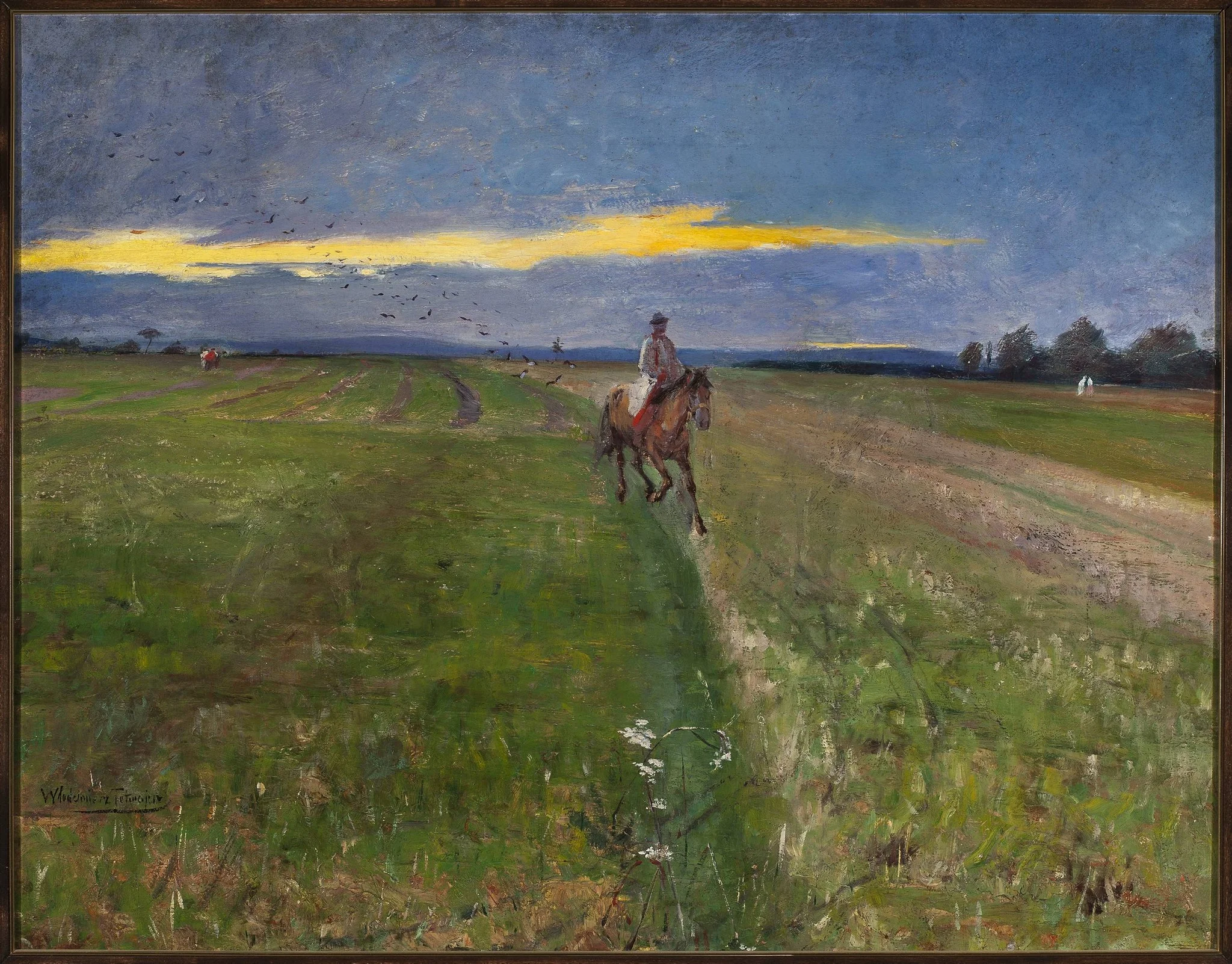 Peasant on horseback, by Włodzimierz Tetmajer, oil, 1902