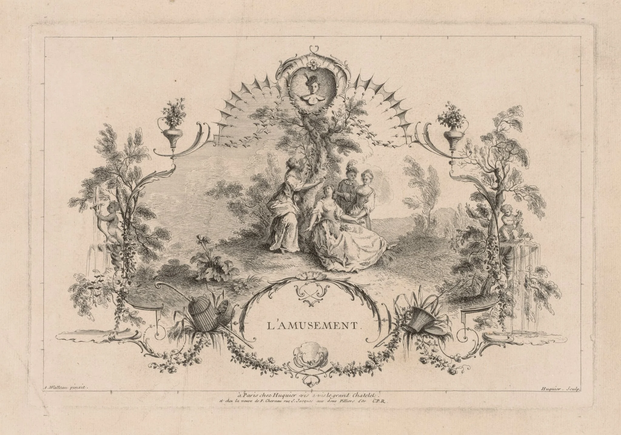 Amusement, Arabesque, by Gabriel Huquier, 1750