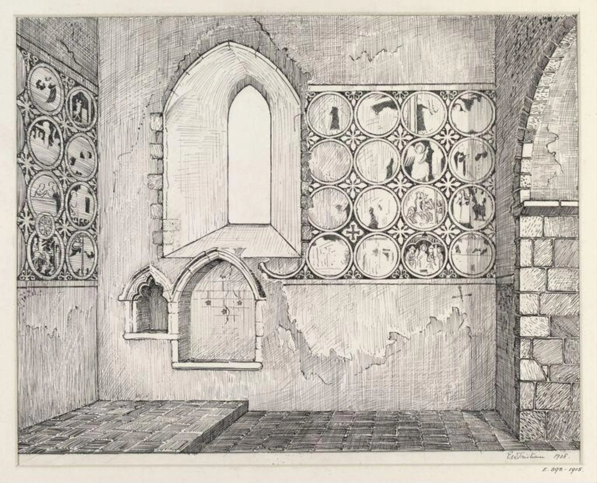 Untitled, by Ernest William Tristram, 1908