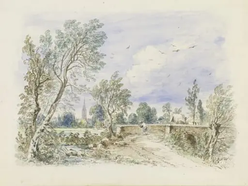 Milford Bridge, with a distant view of Salisbury
