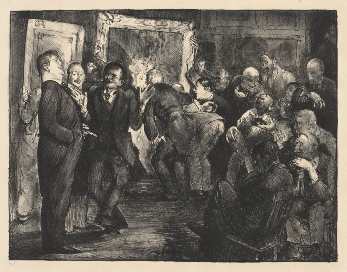Artists Judging Works of Art, by George Bellows, 1916