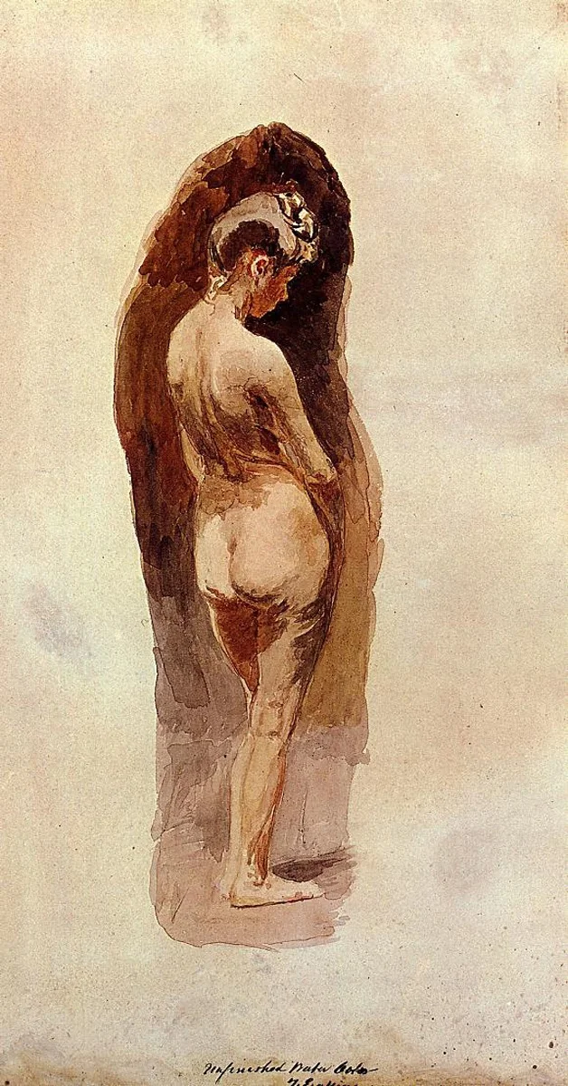 Female Nude, by Thomas Eakins, unspecified, 1892