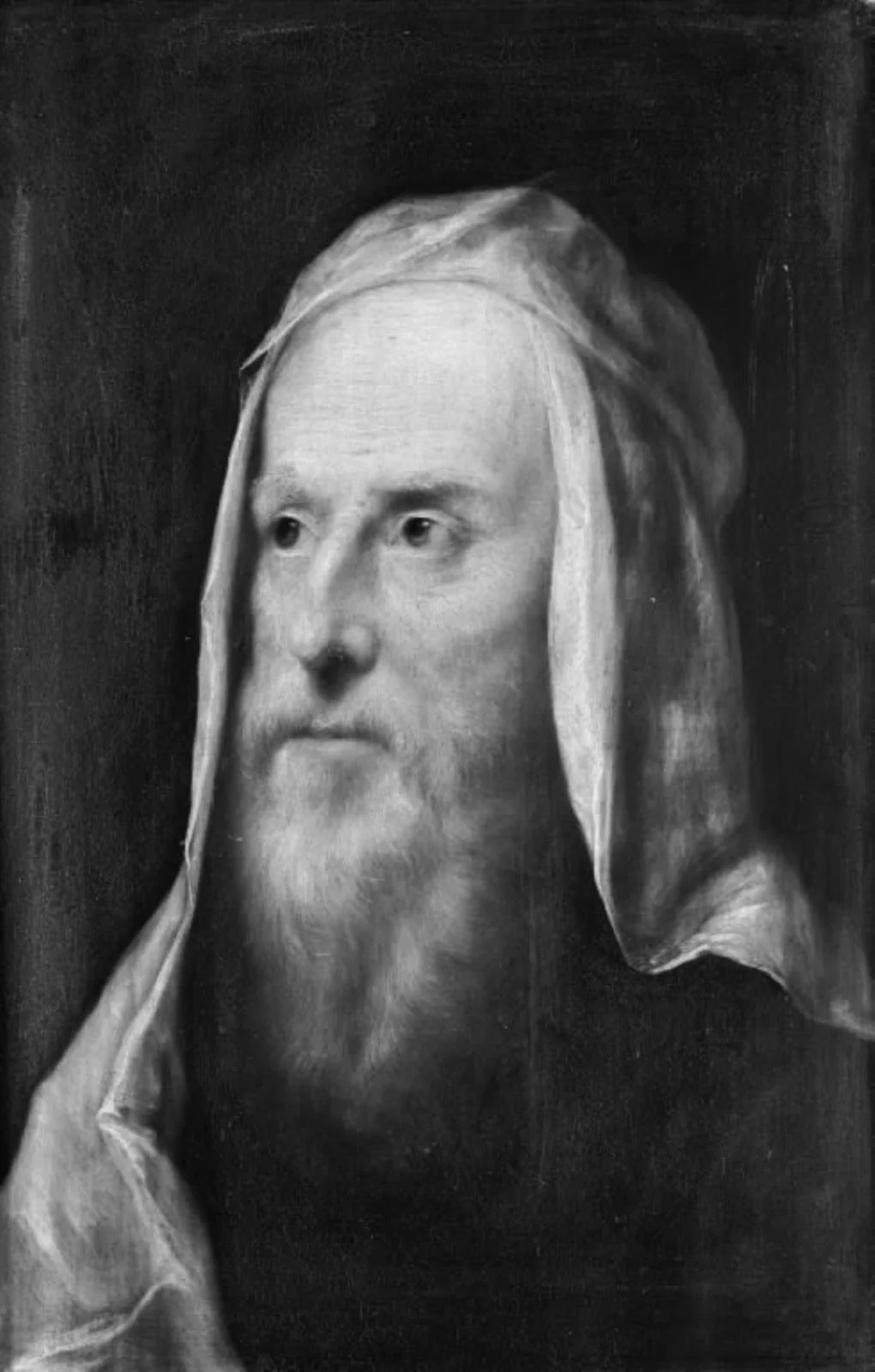 Mandsportræt med stort skæg, by Unknown, unspecified