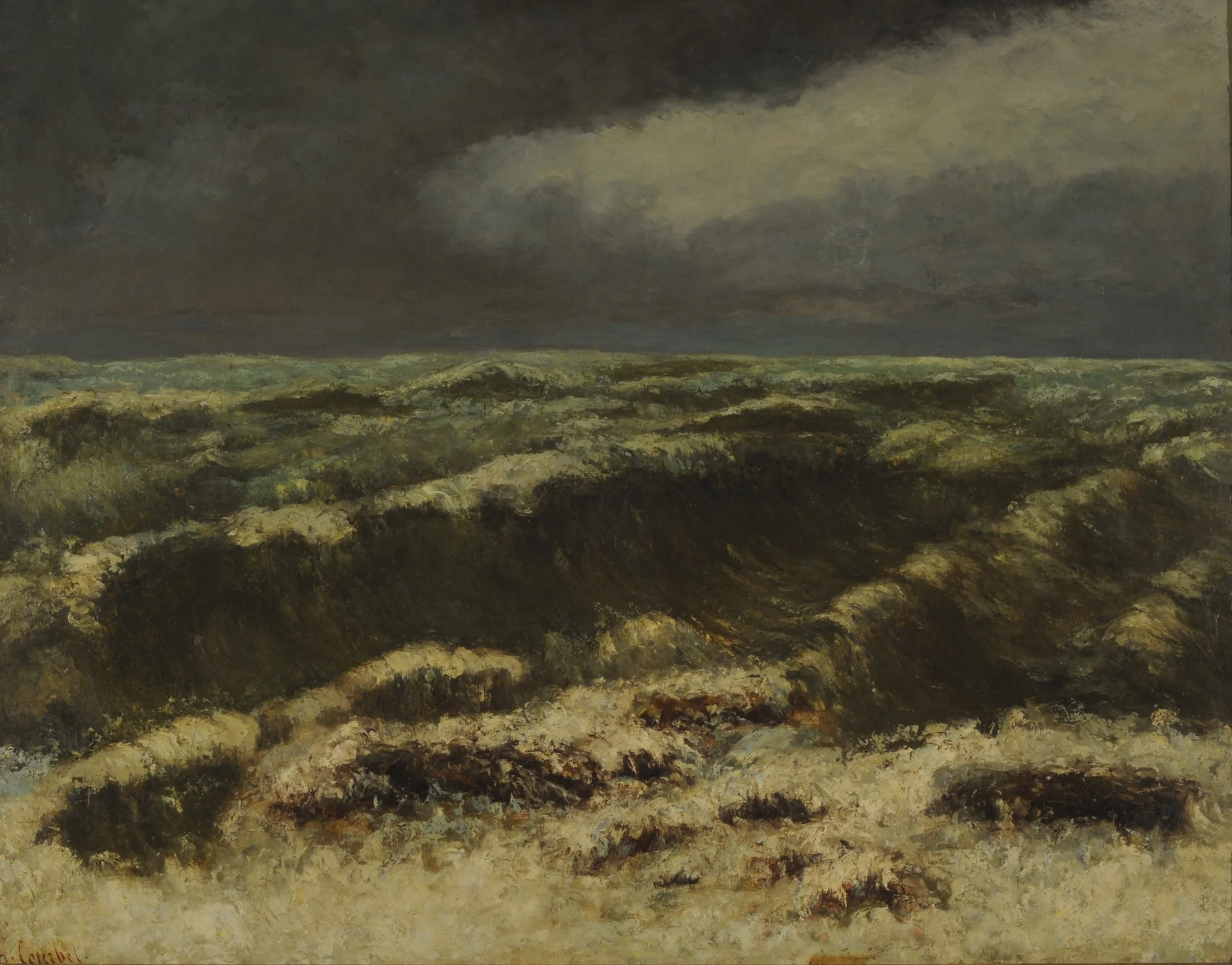 Mer Orageuse (Mar borrascoso), by Gustave Courbet, oil, 1858