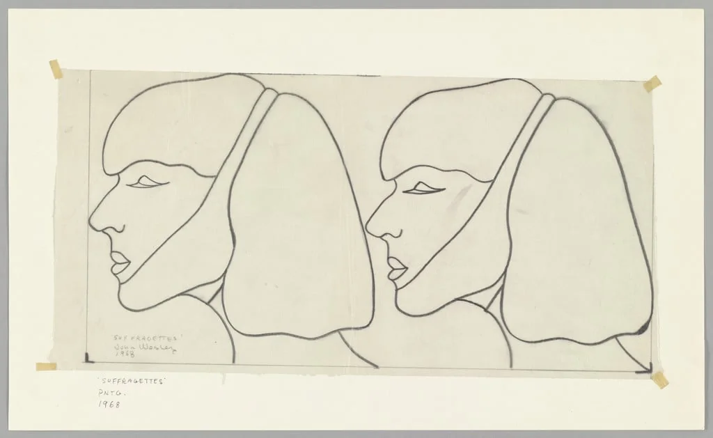Untitled, by John Wesley, graphite, 1968