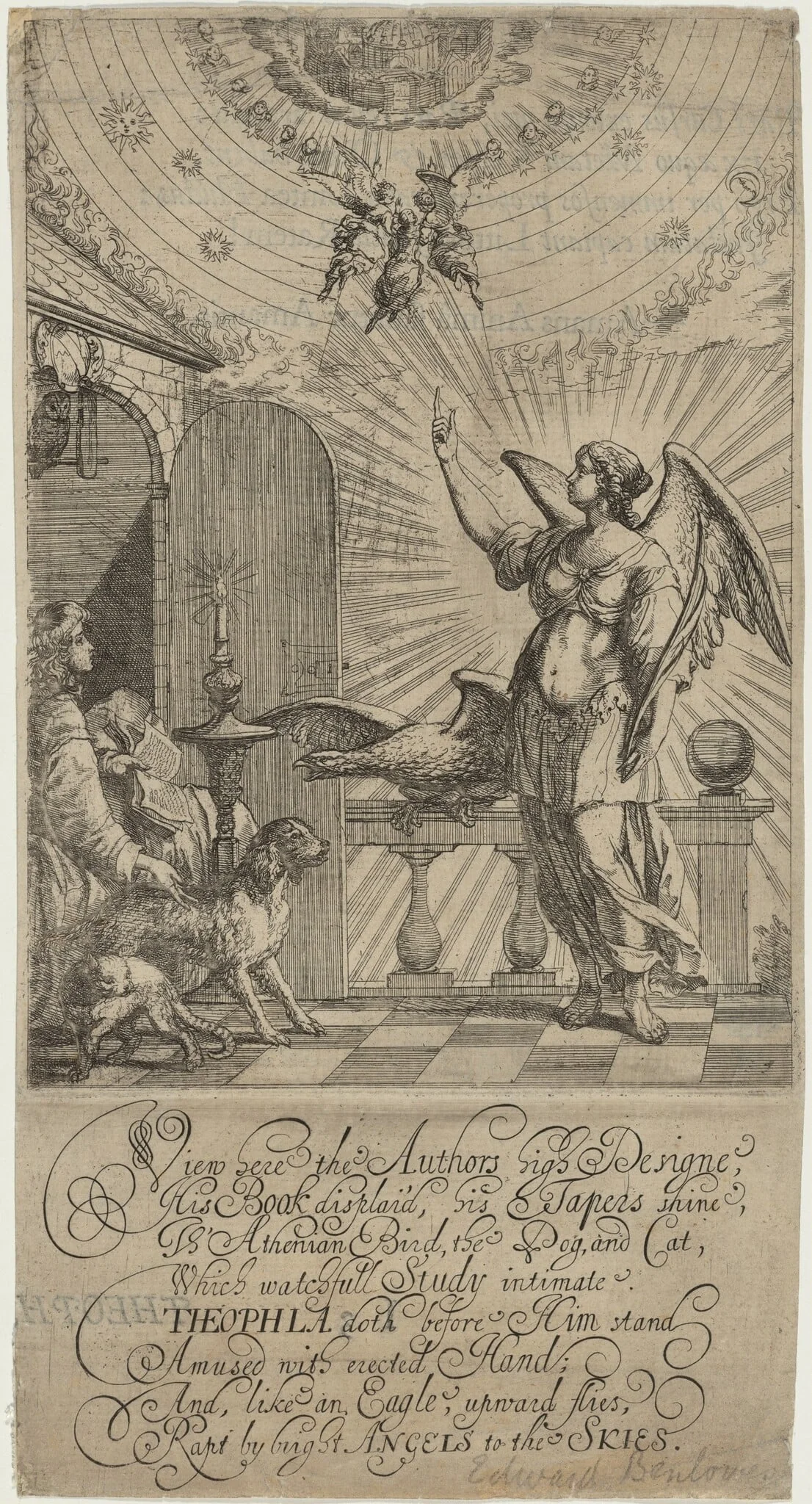 Illustration for Edward Benlowes, Theophila, by Unknown, ink, 1652