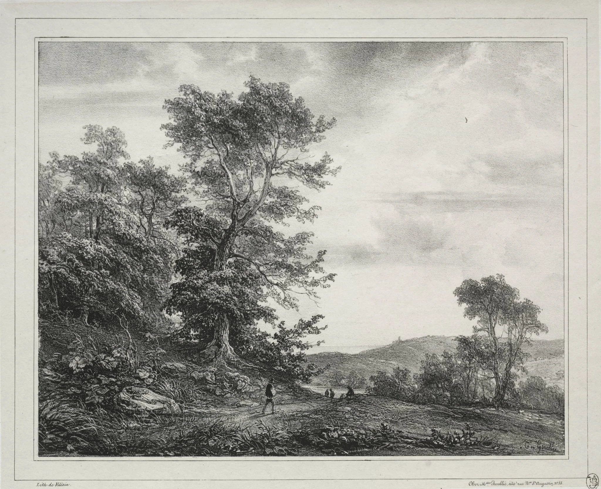 Landscape with Figures, by Théodore Gudin, 1817