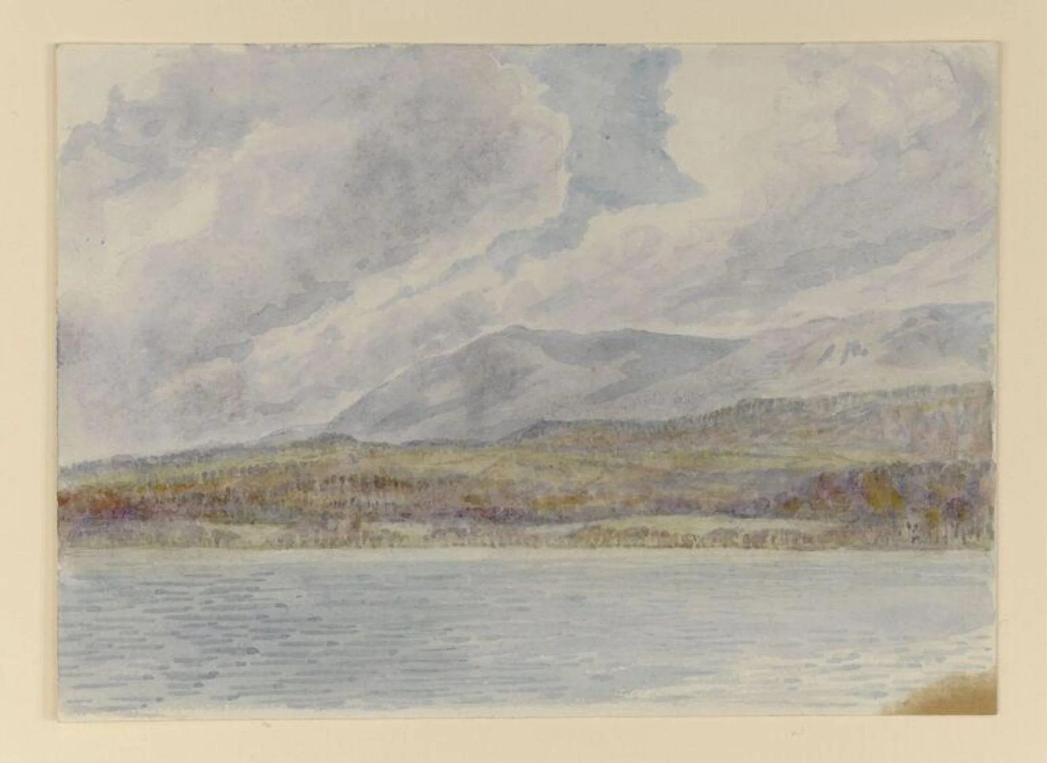 View across Derwentwater, by Beatrix Potter, watercolor, 1850