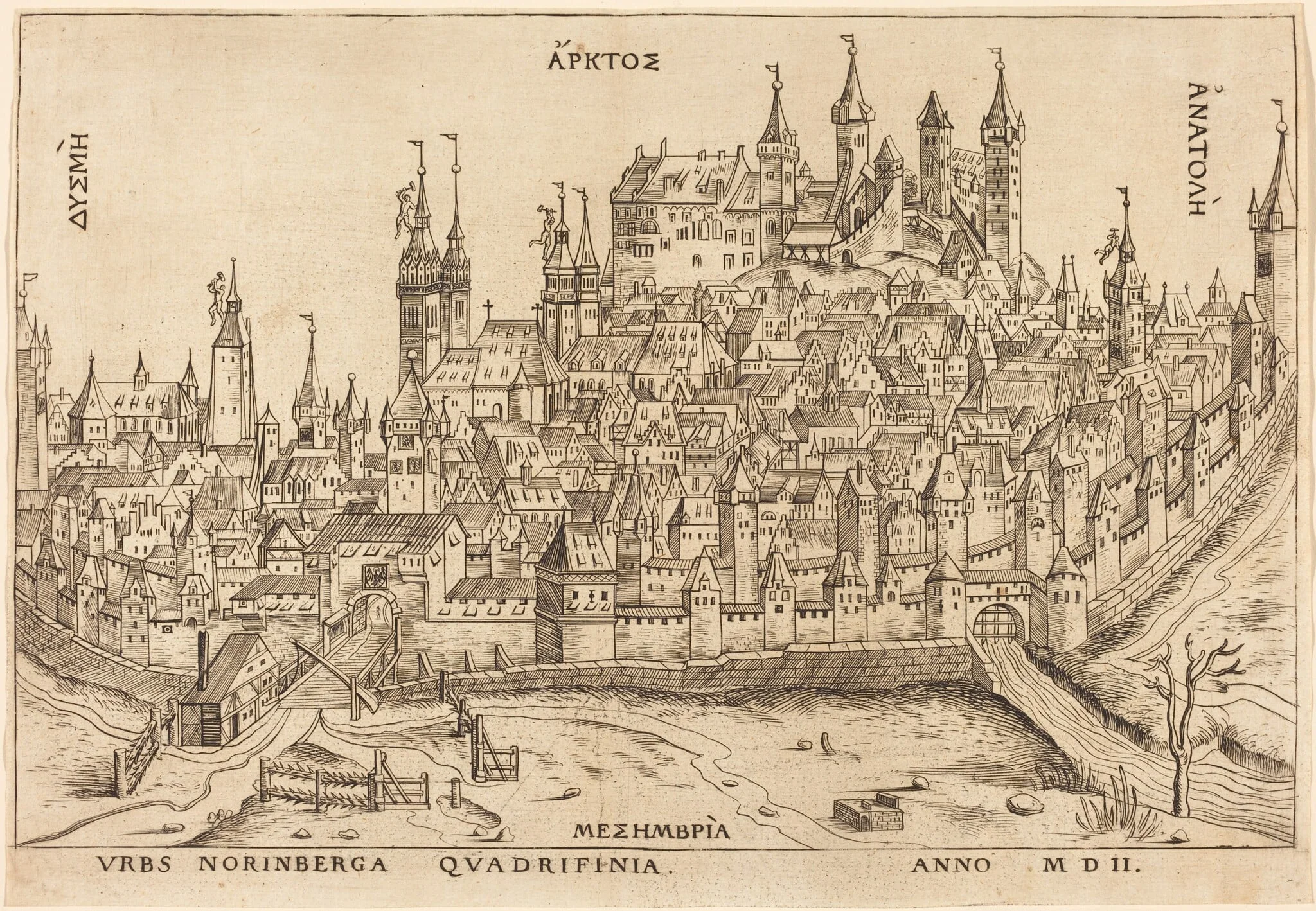 Nuremberg, by German 16th Century, ink, 1502