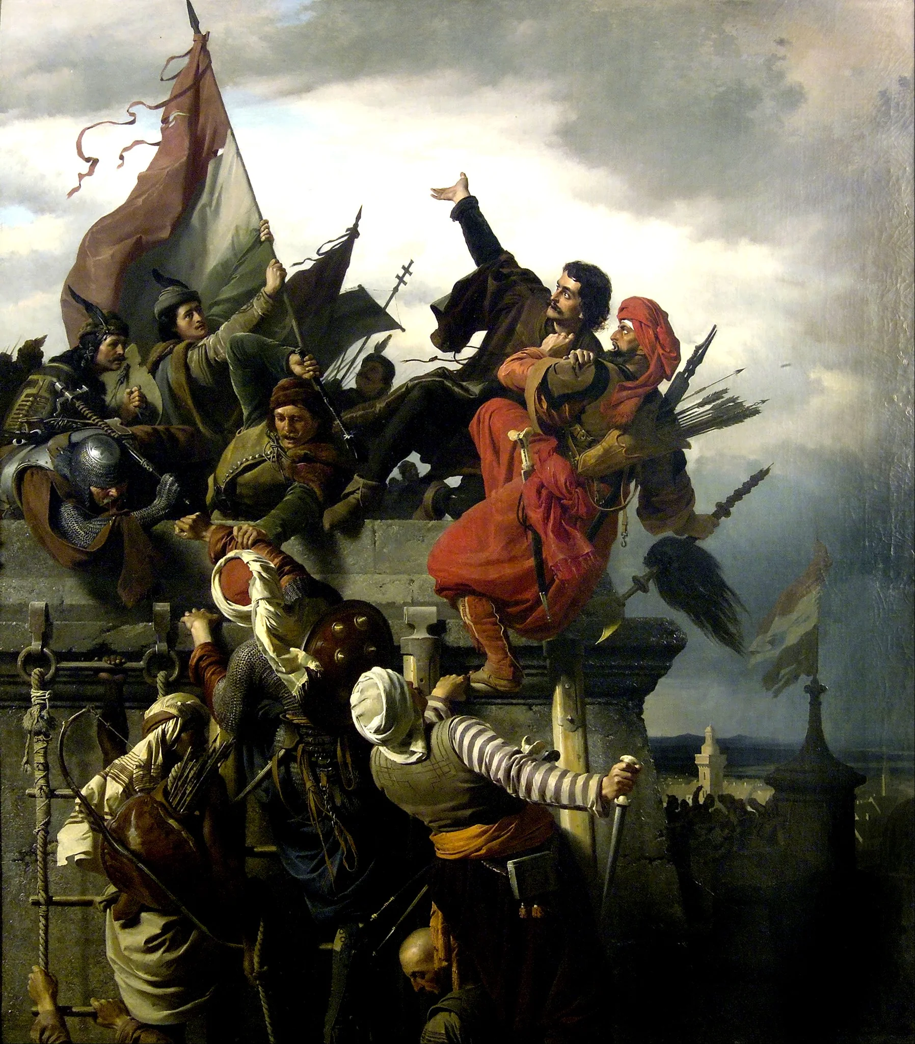 The Self- Sacrifice of Titusz Dugovics, by Alexander von Wagner, oil, 1859